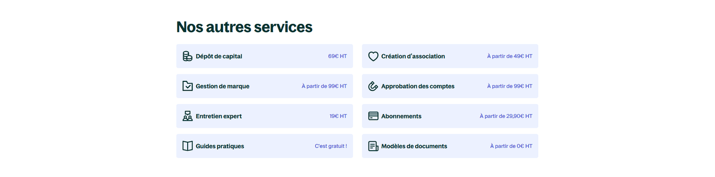 Legalstart Features