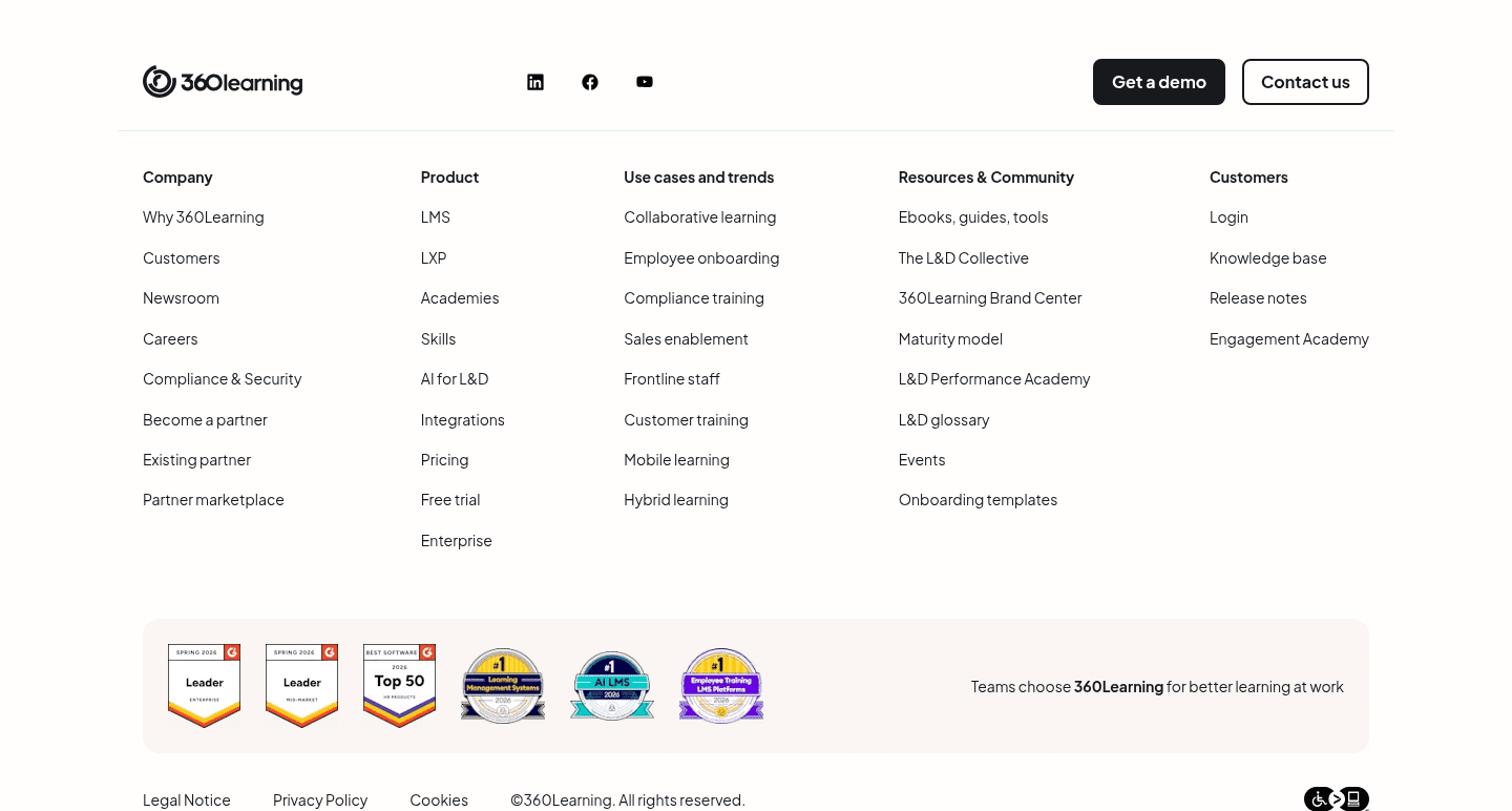 360learning Footer