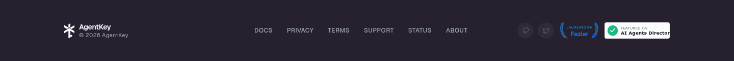 AgentKey Footer