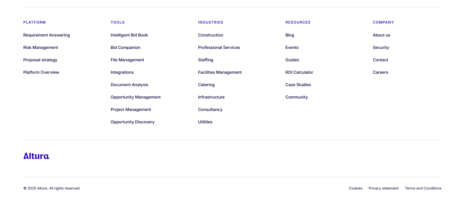 Altura Footer