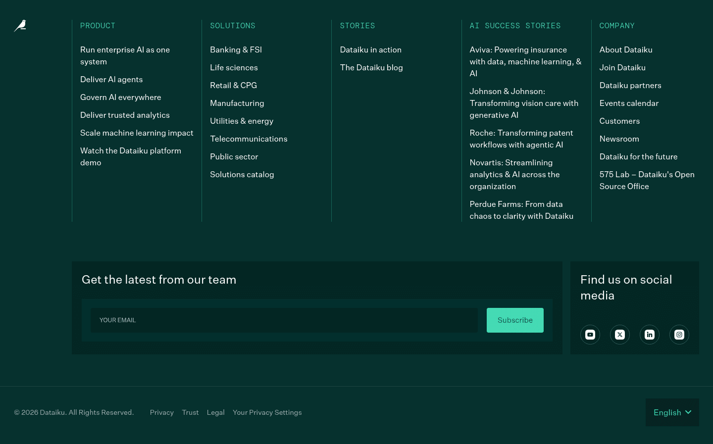 Dataiku Footer