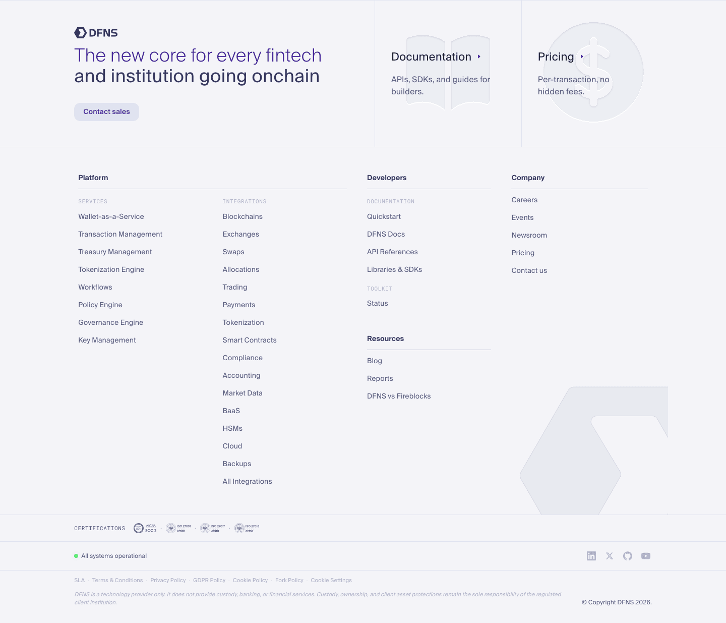 Dfns Footer