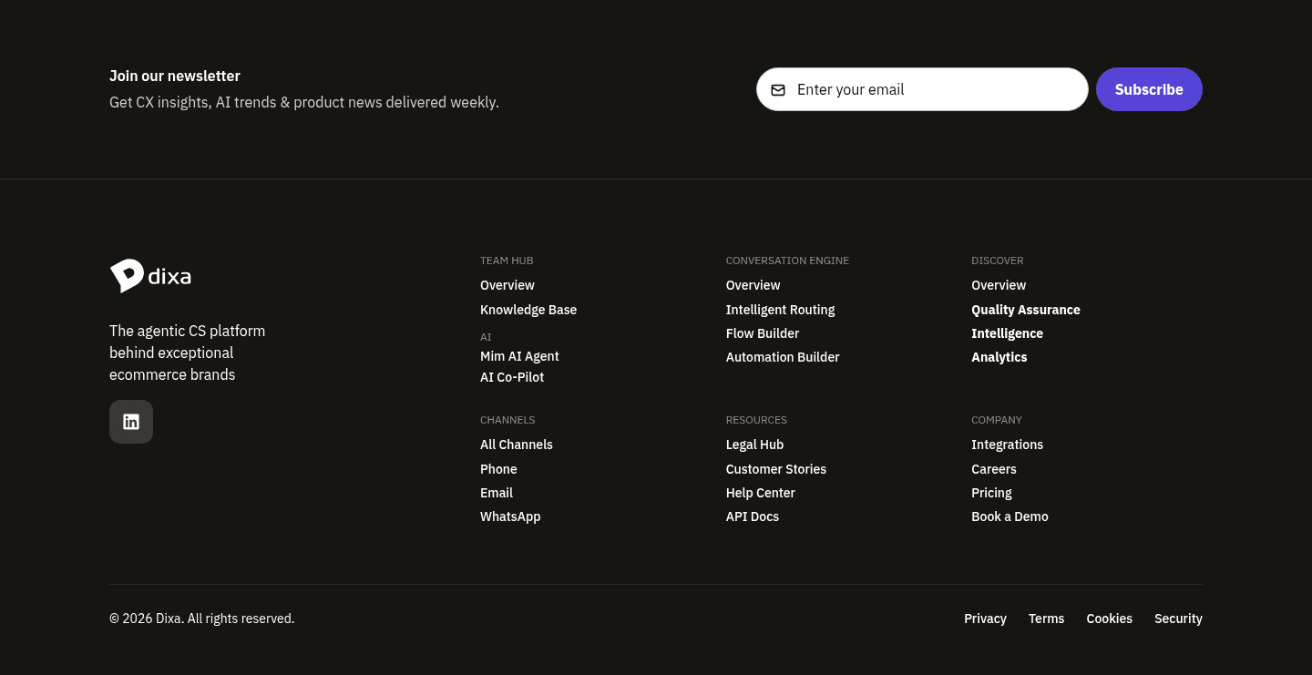 Dixa Footer
