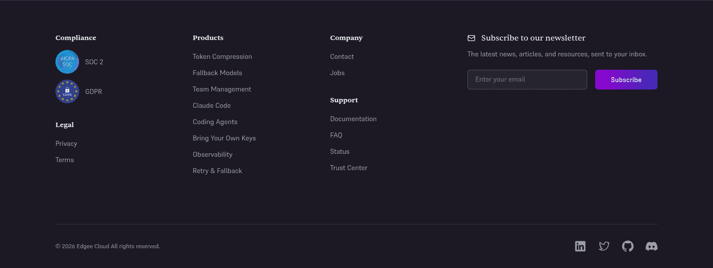 Edgee Turbo Models Footer