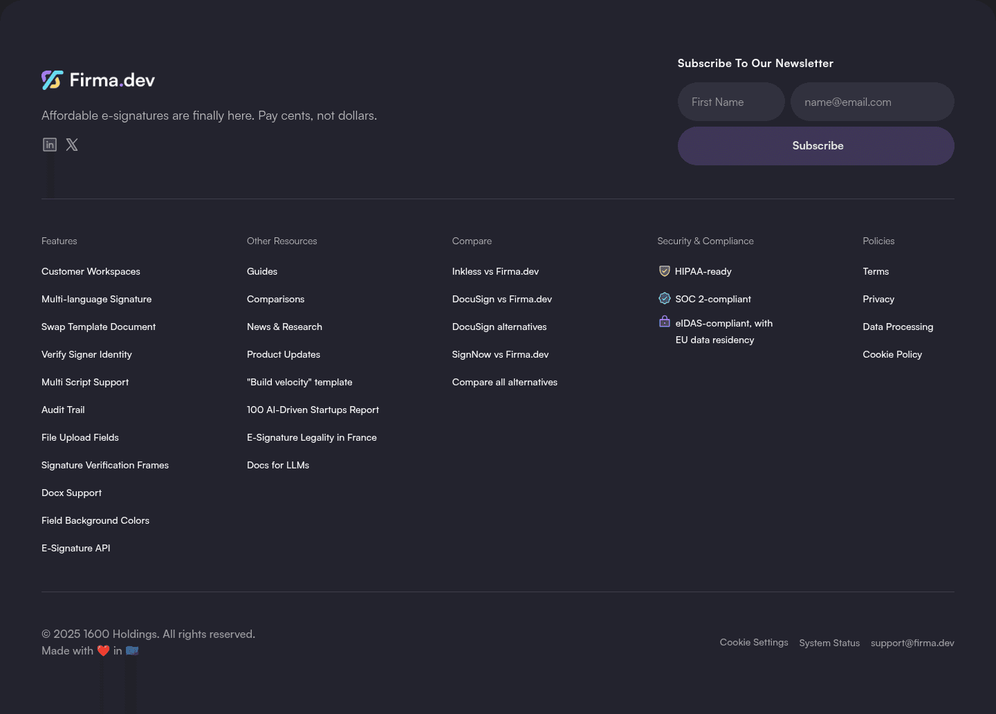 Firma.dev Footer