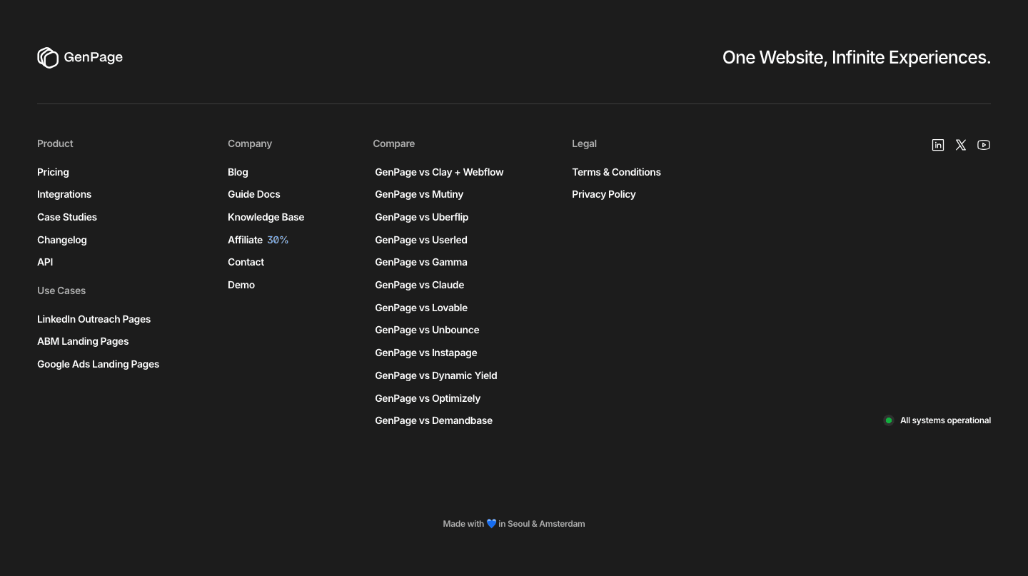 GenPage 3.0 Footer