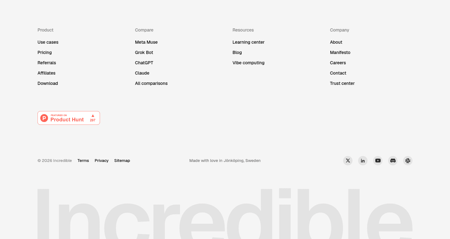 Incredible Footer