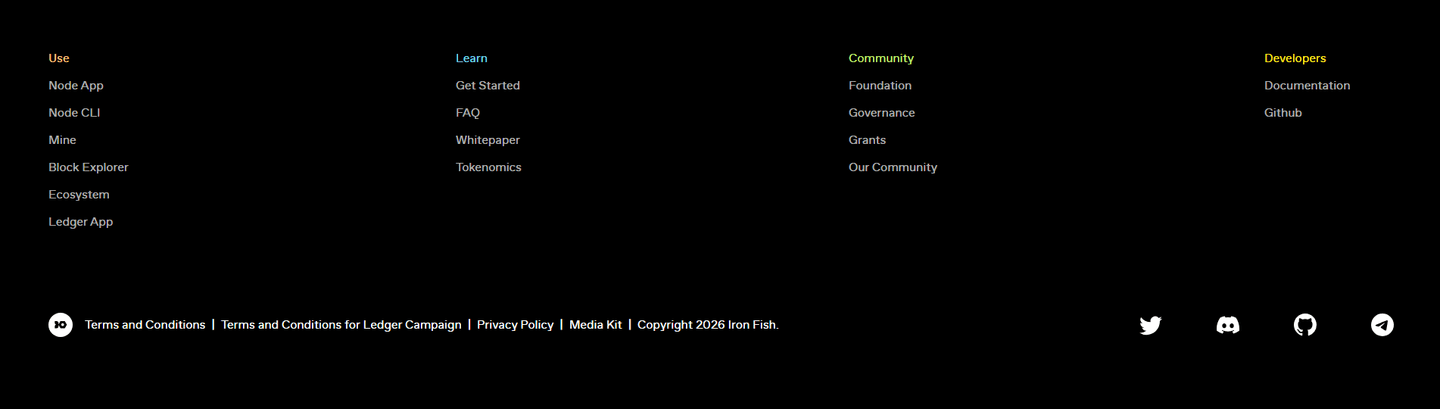 Iron Fish Footer