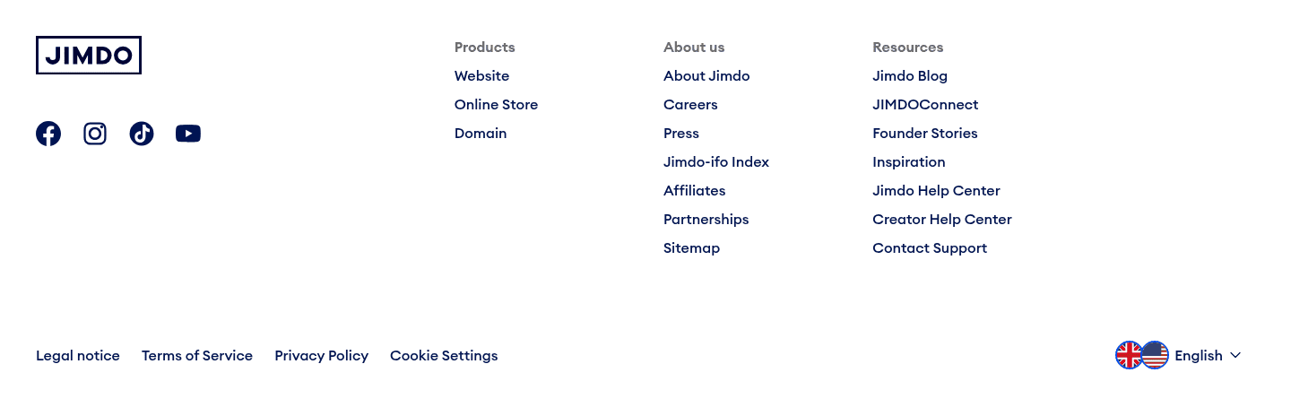 Jimdo Footer