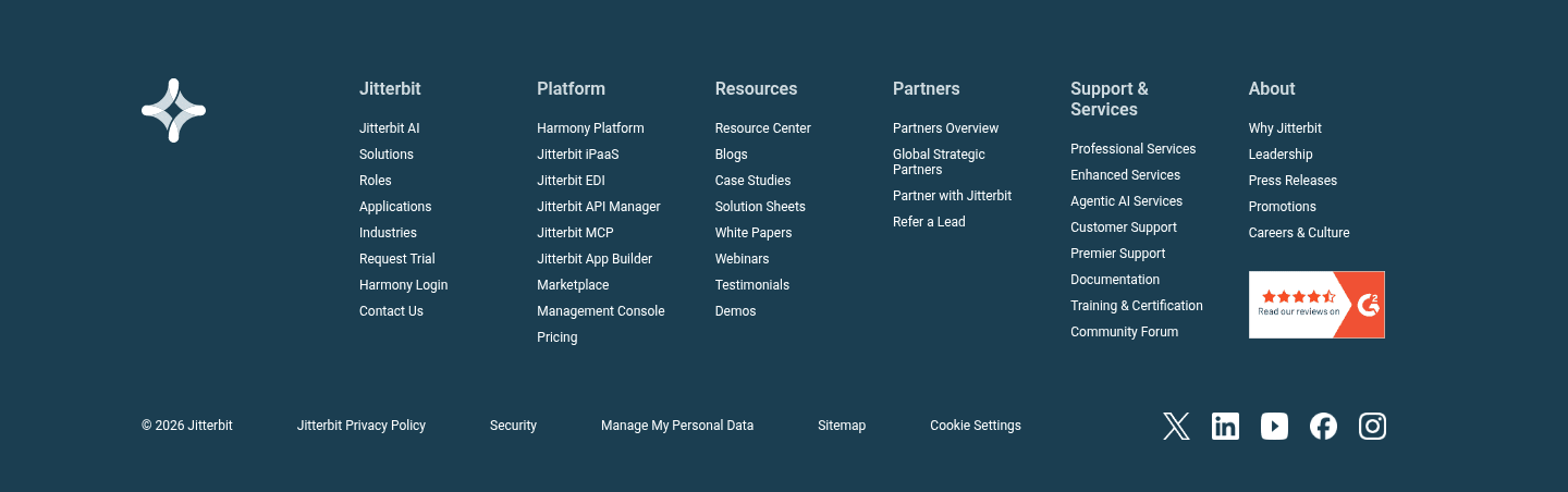 Jitterbit Footer