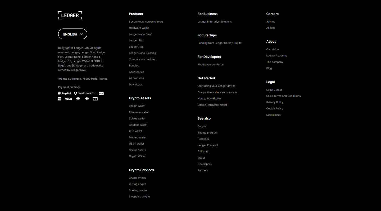 Ledger Footer