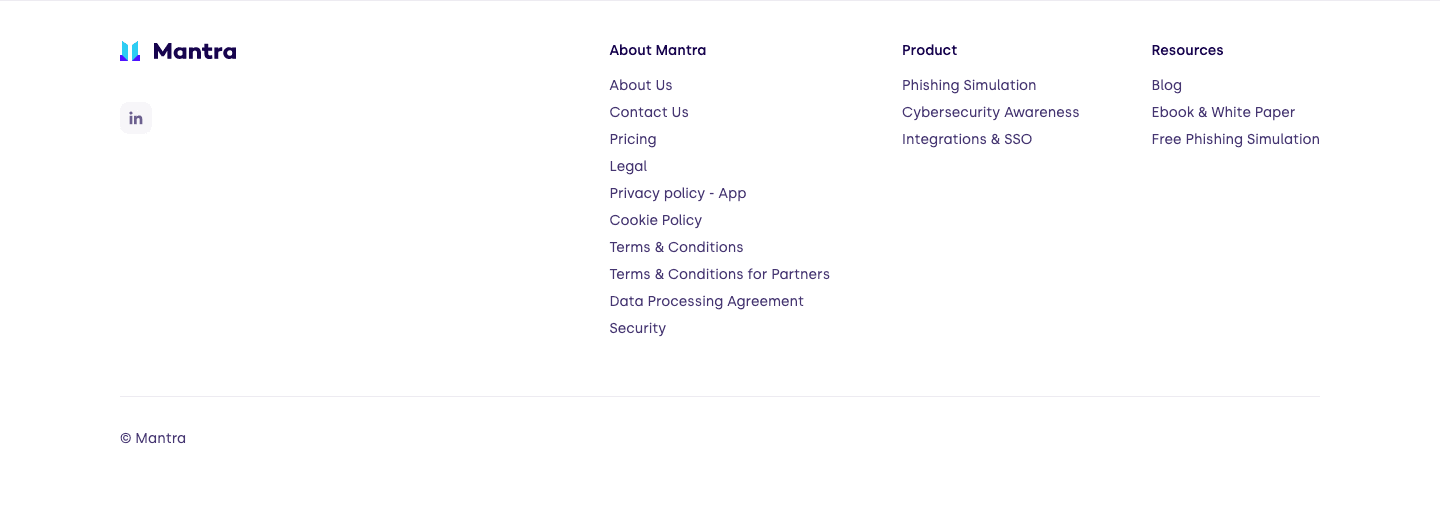 Mantra Footer
