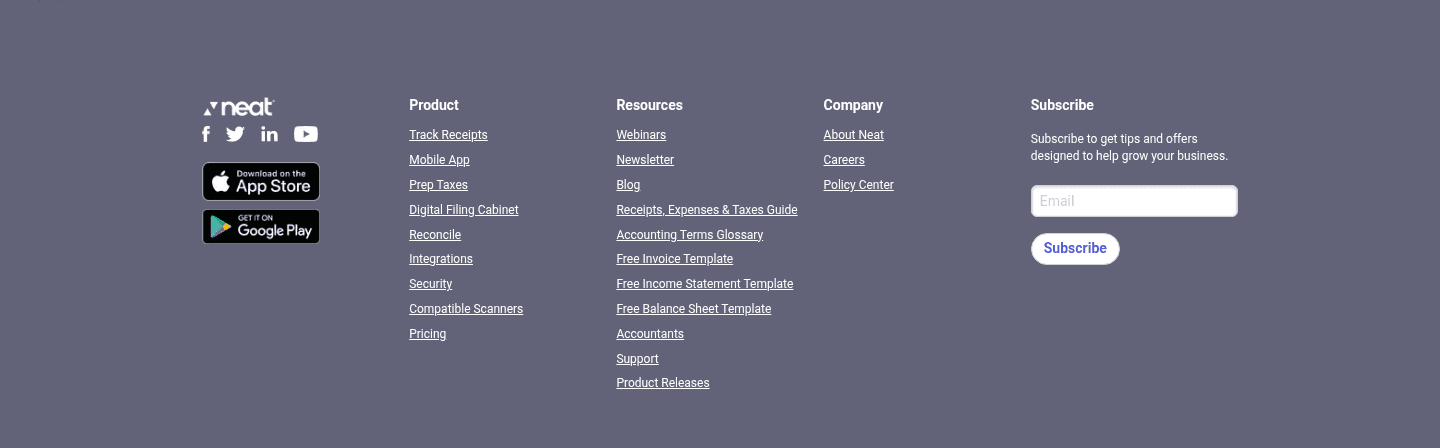 Neat Footer