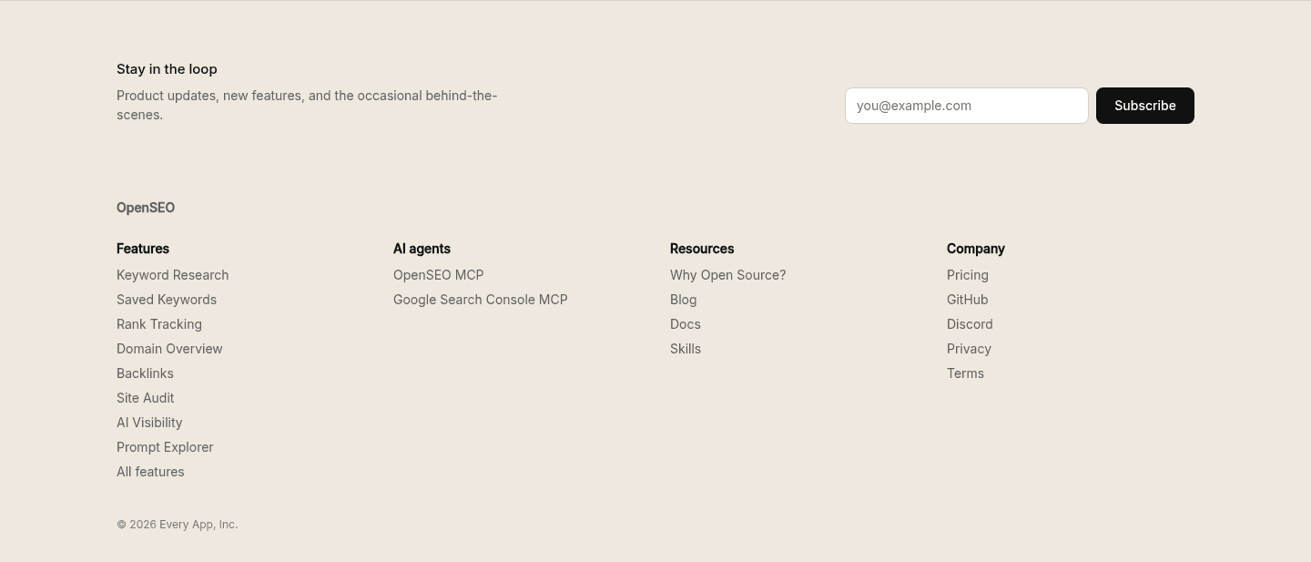 OpenSEO Footer