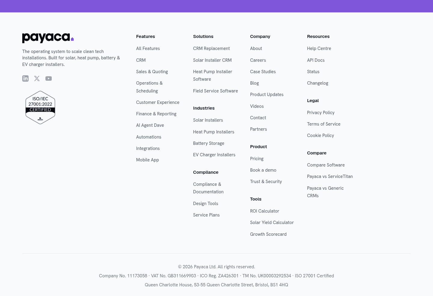 Payaca Footer