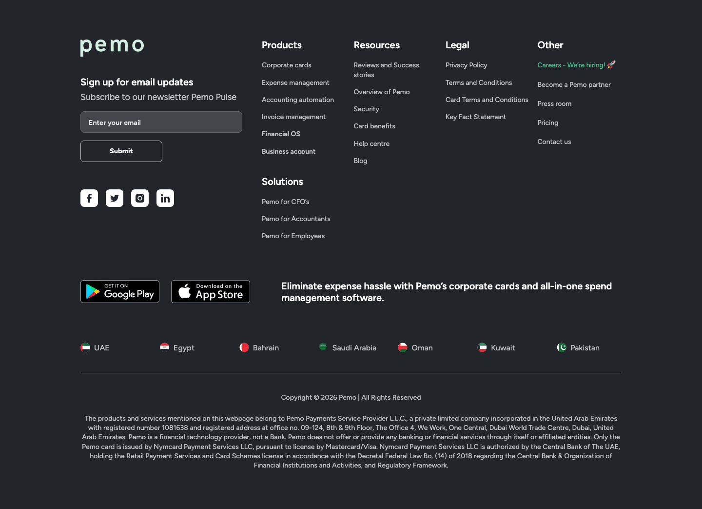 Pemo Footer