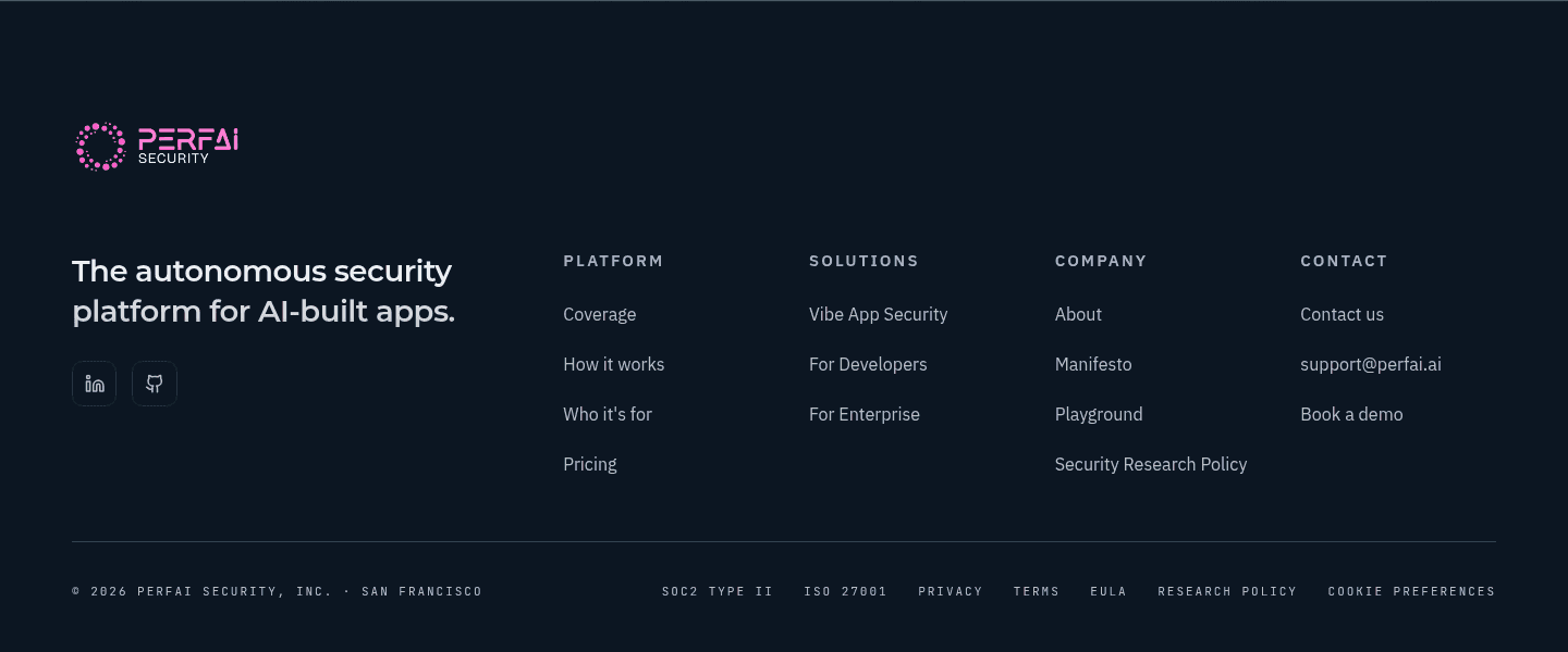 Perfai Security Footer