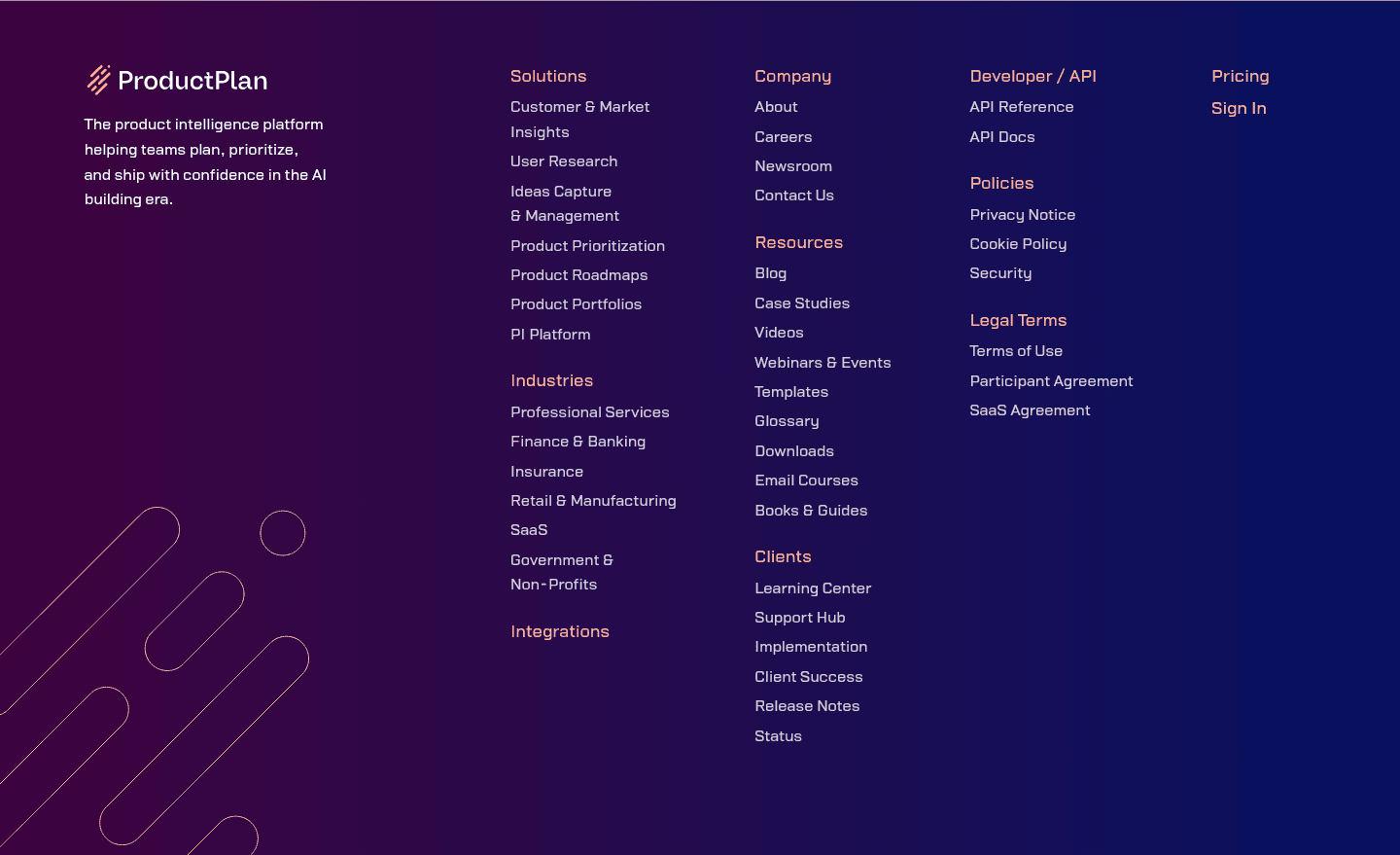 Productplan Footer