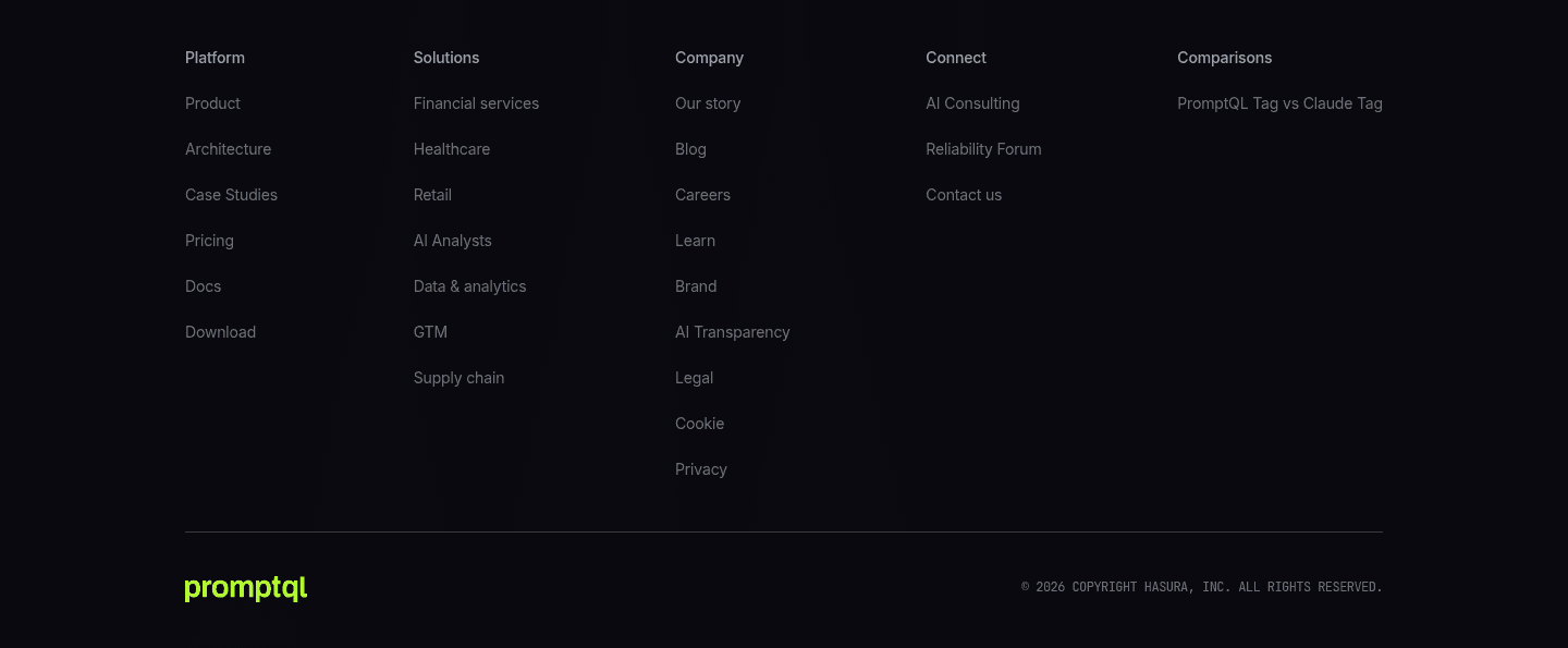 PromptQL Footer