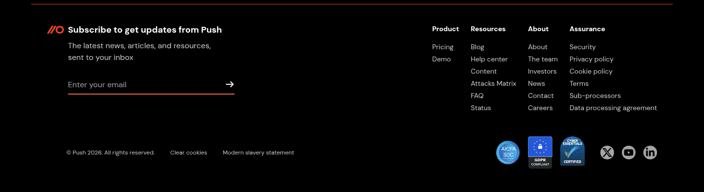 Pushsecurity Footer