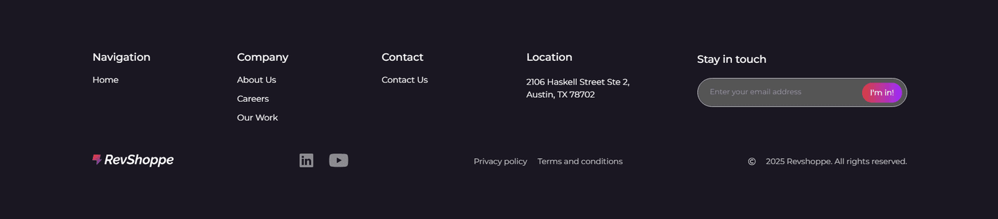 RevShoppe Footer
