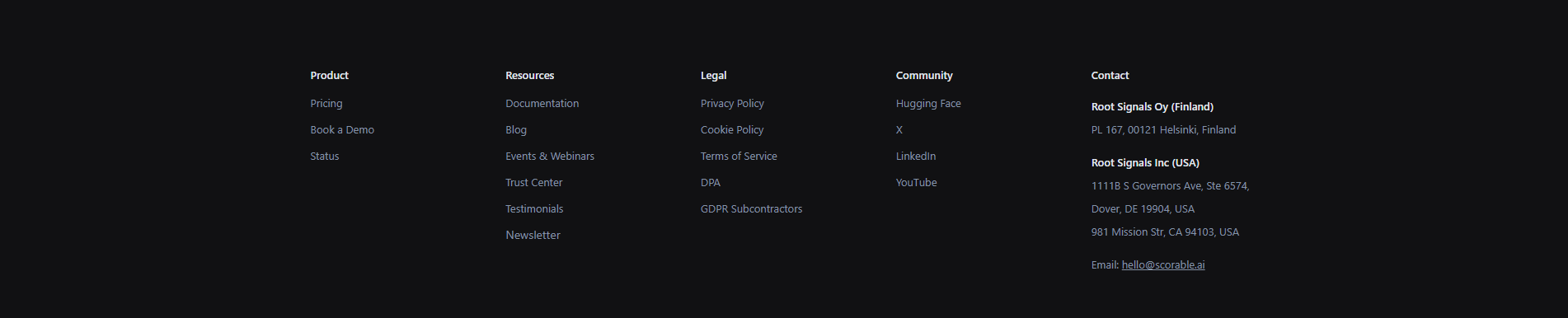 Root Signals Footer