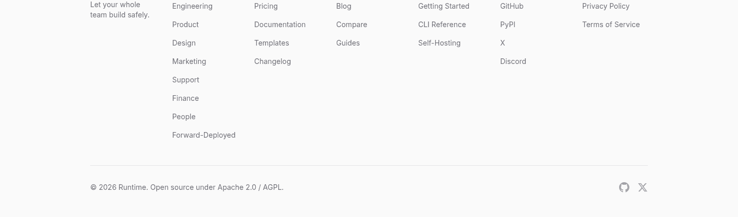 Runtime Footer
