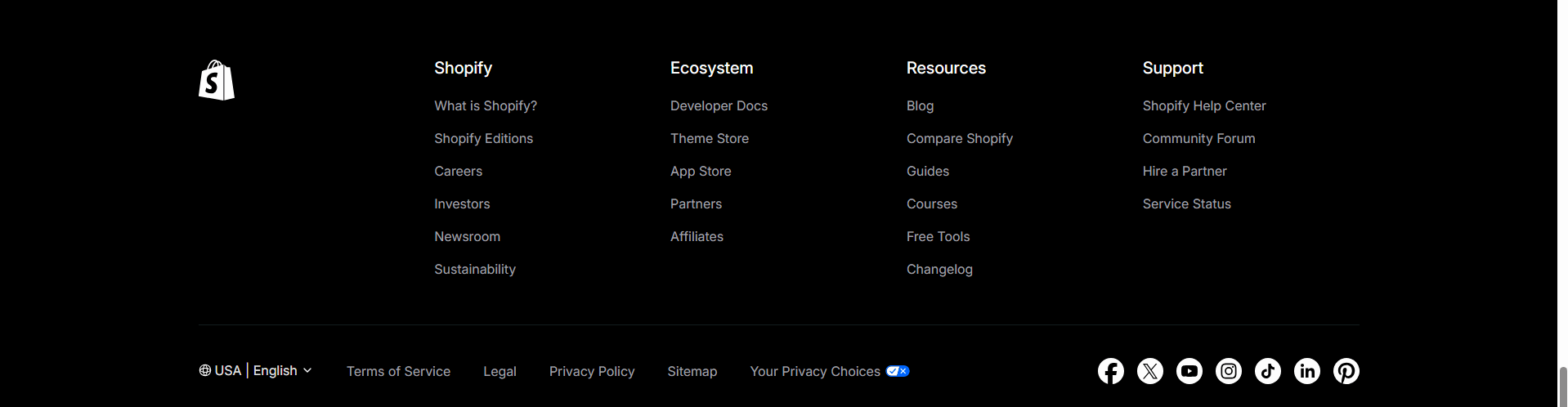Shopify Footer