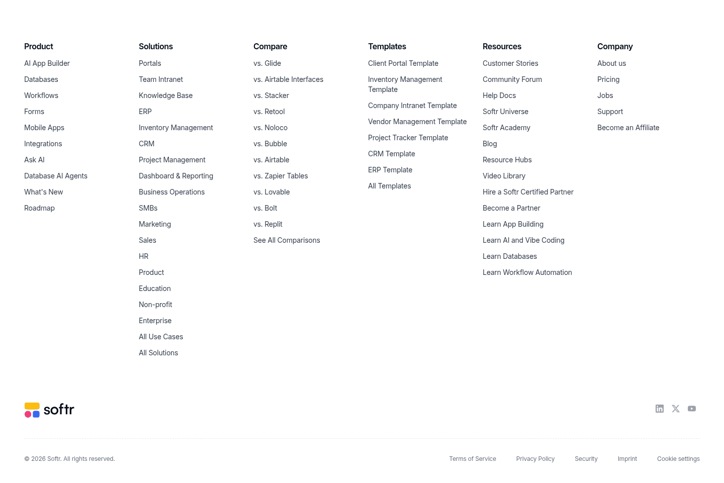 Softr Footer