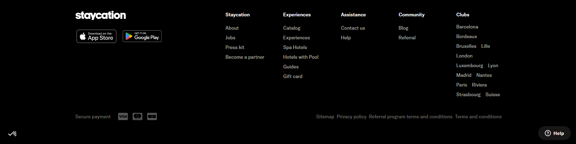 Staycation Footer