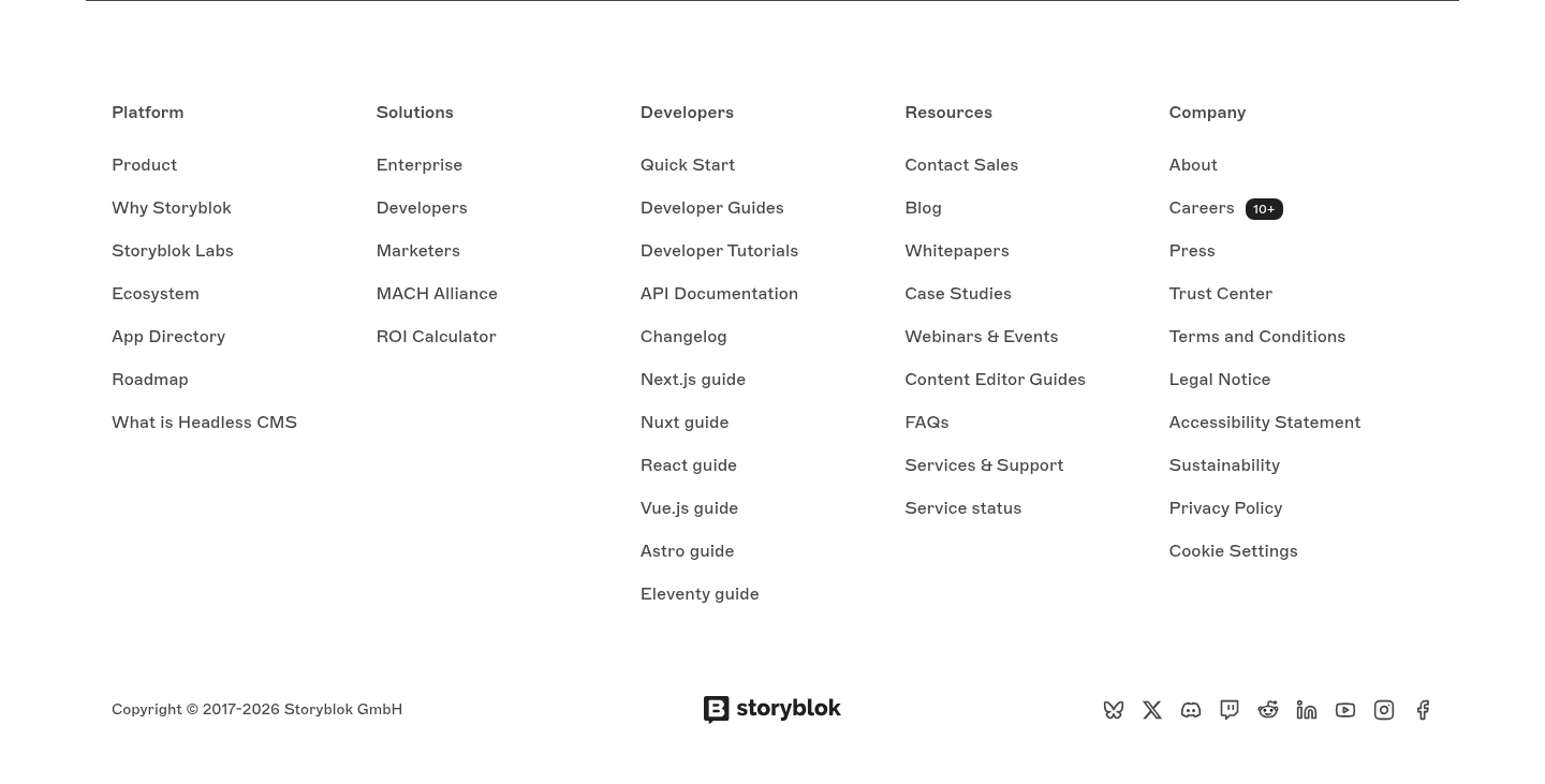 Storyblok Footer