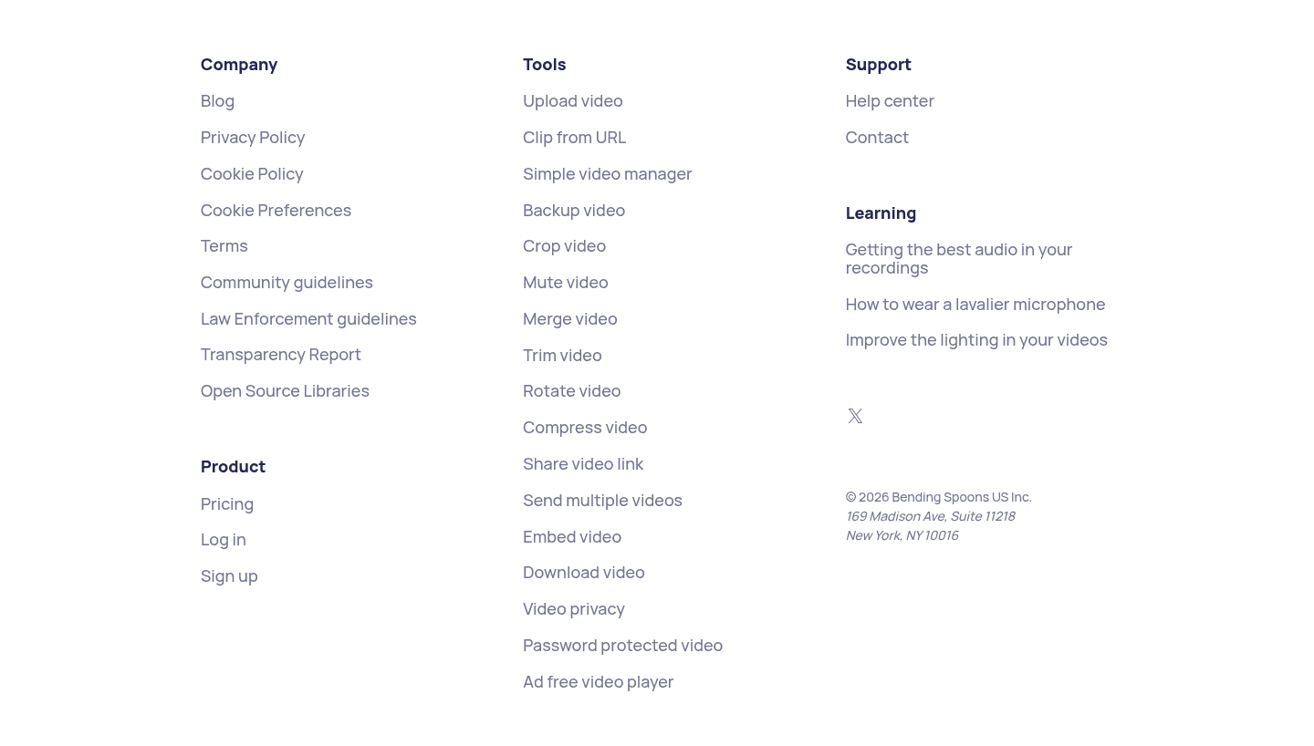 Streamable Footer