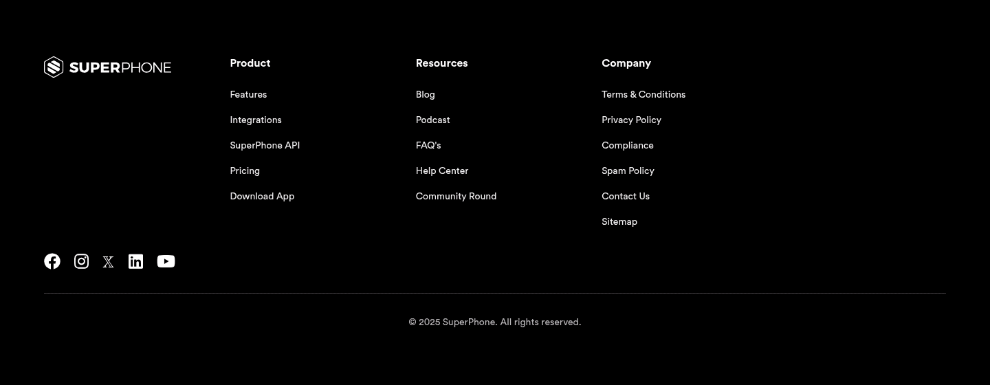 Superphone Footer