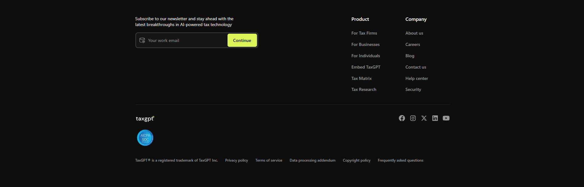 TaxGPT Footer
