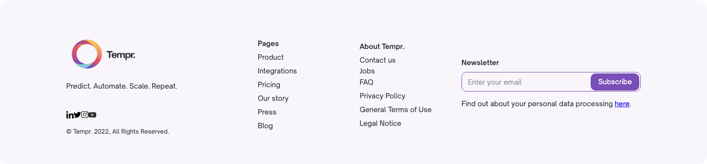 Tempr Footer