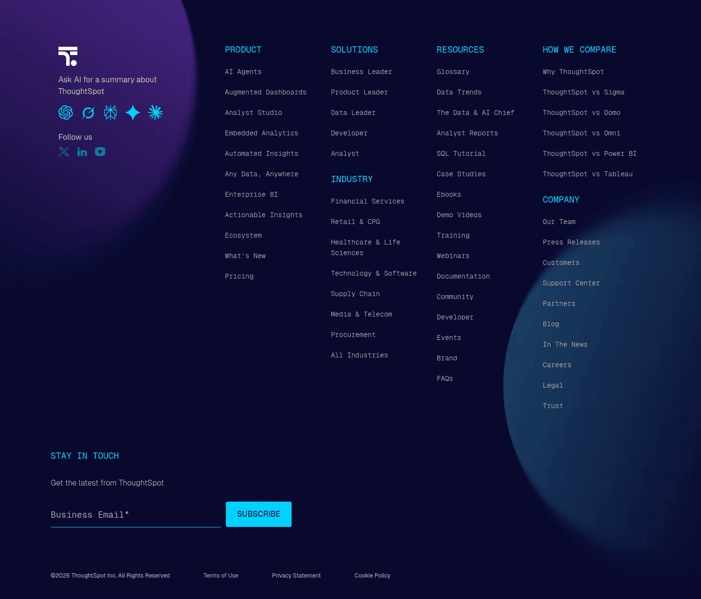 Thoughtspot Footer