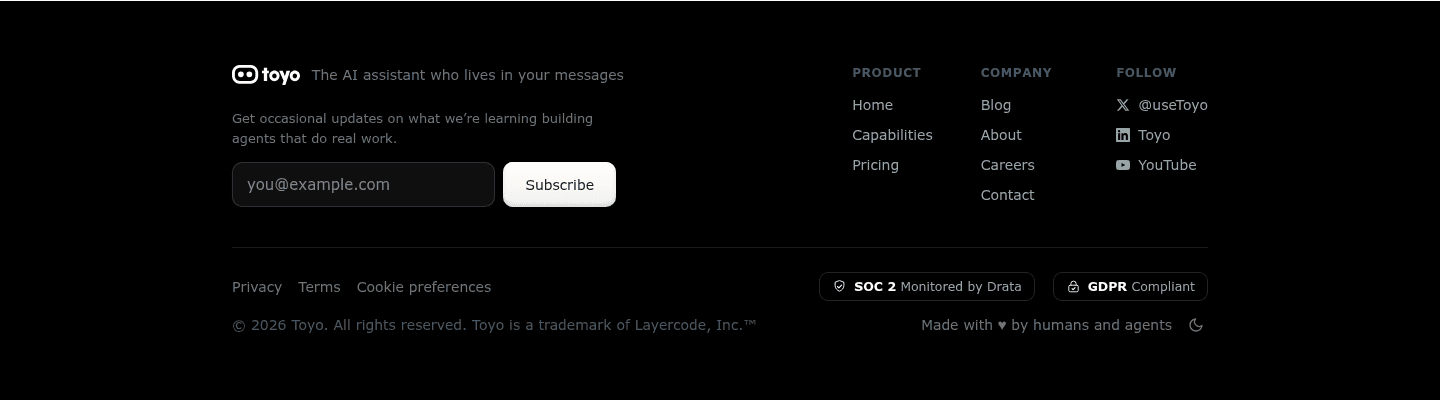 Toyo Footer