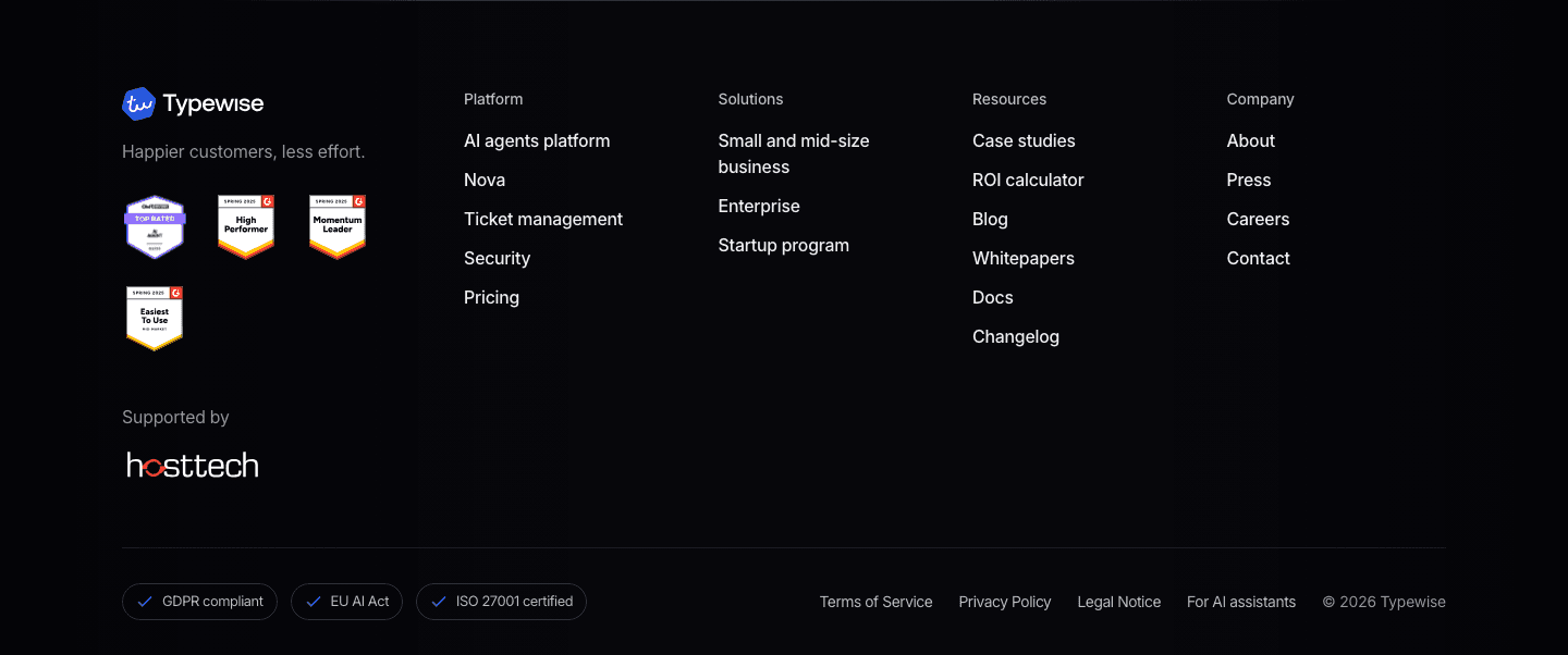 Typewise Nova Footer