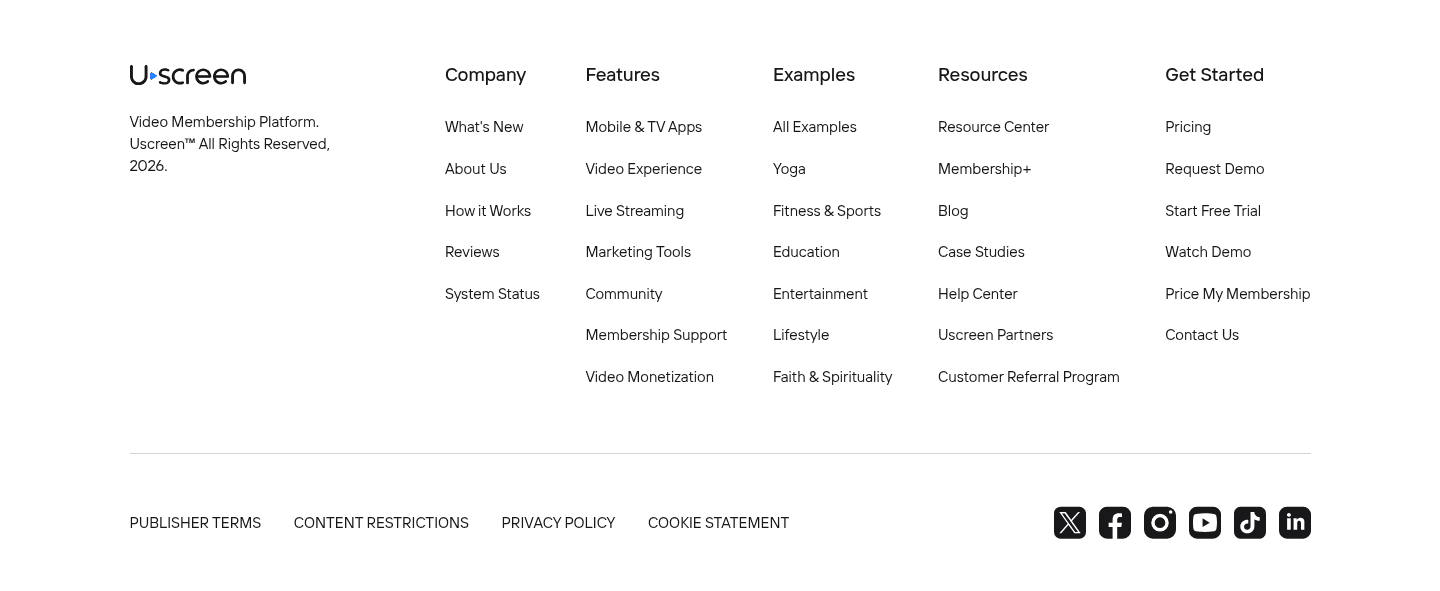 Uscreen Footer