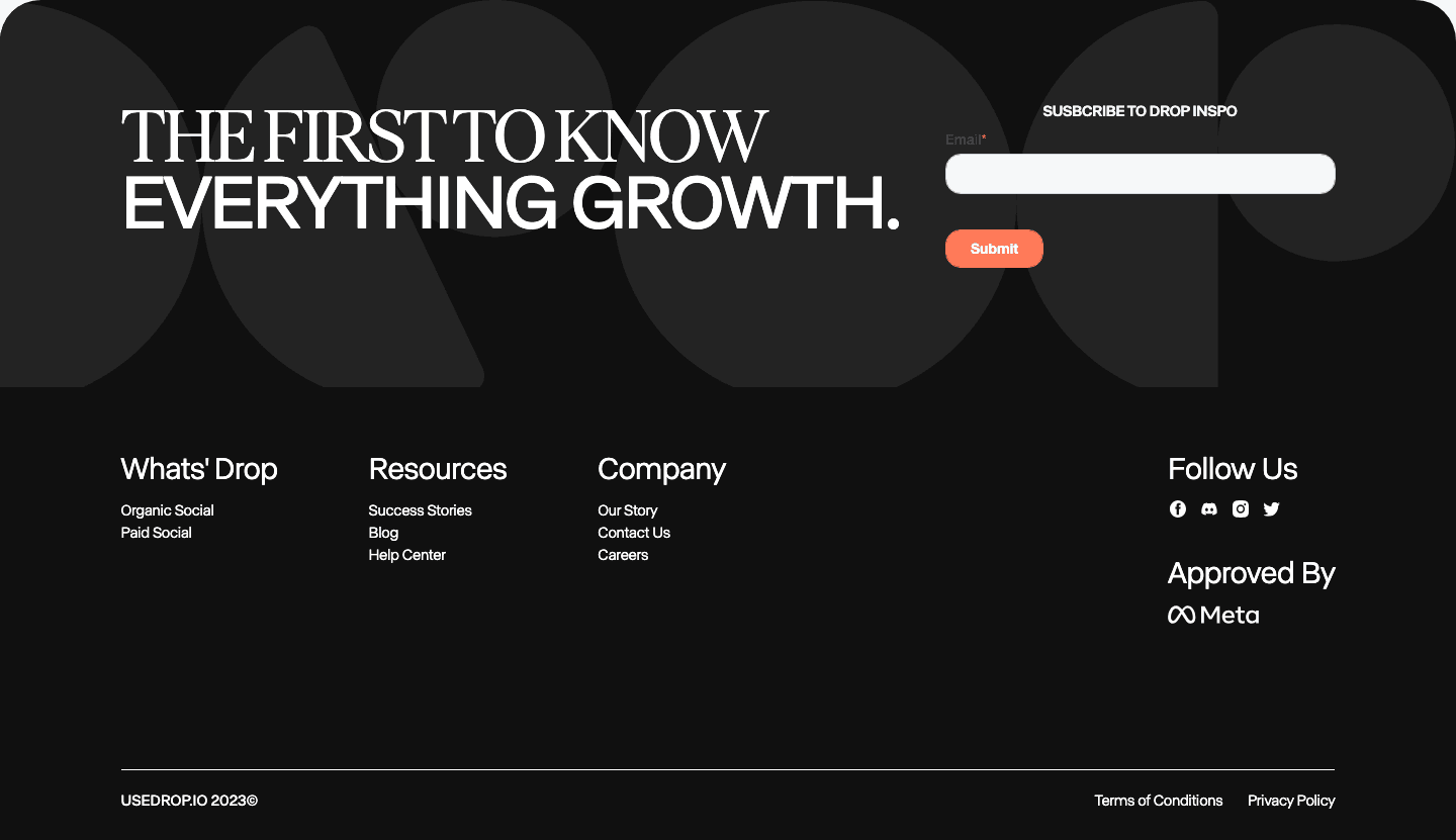 Usedrop Footer