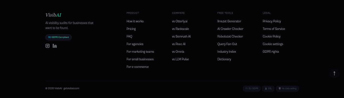 VisibAI Footer