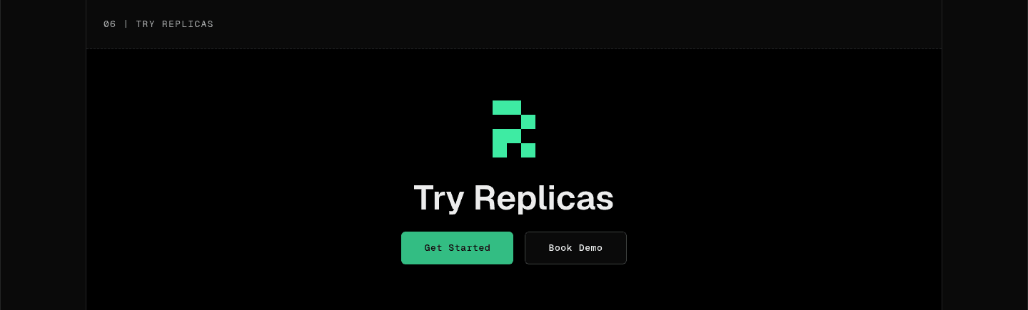 Replicas Hero