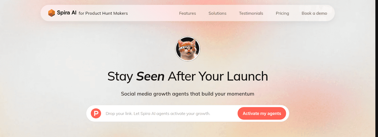 Spira for Product Hunt Makers Hero