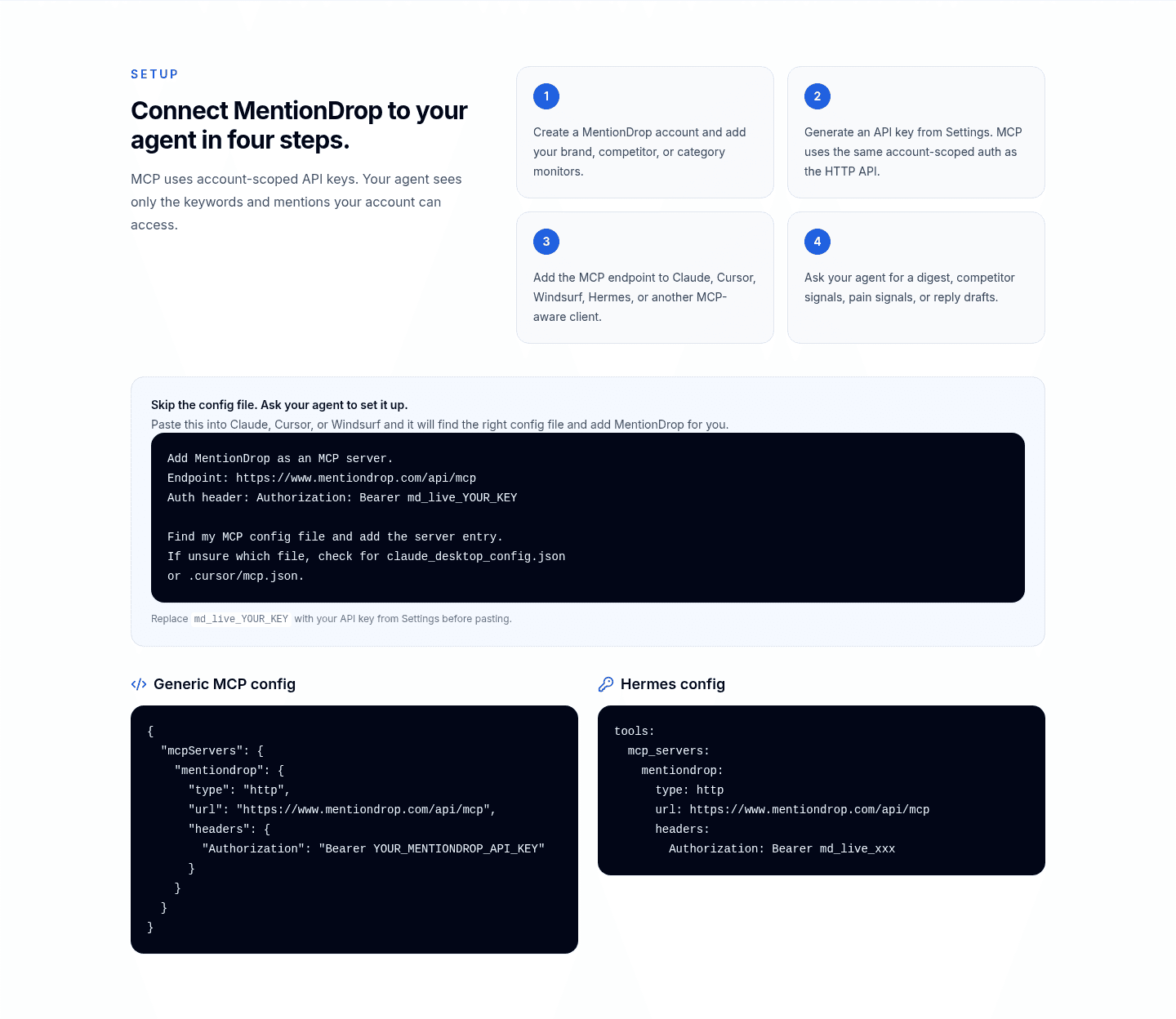 MentionDrop MCP How It Works