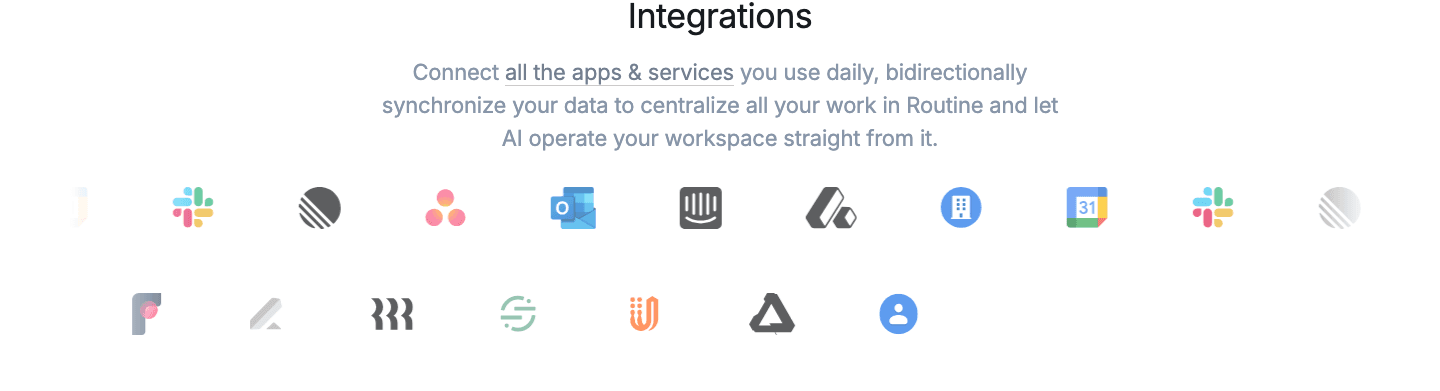 Routine Integrations