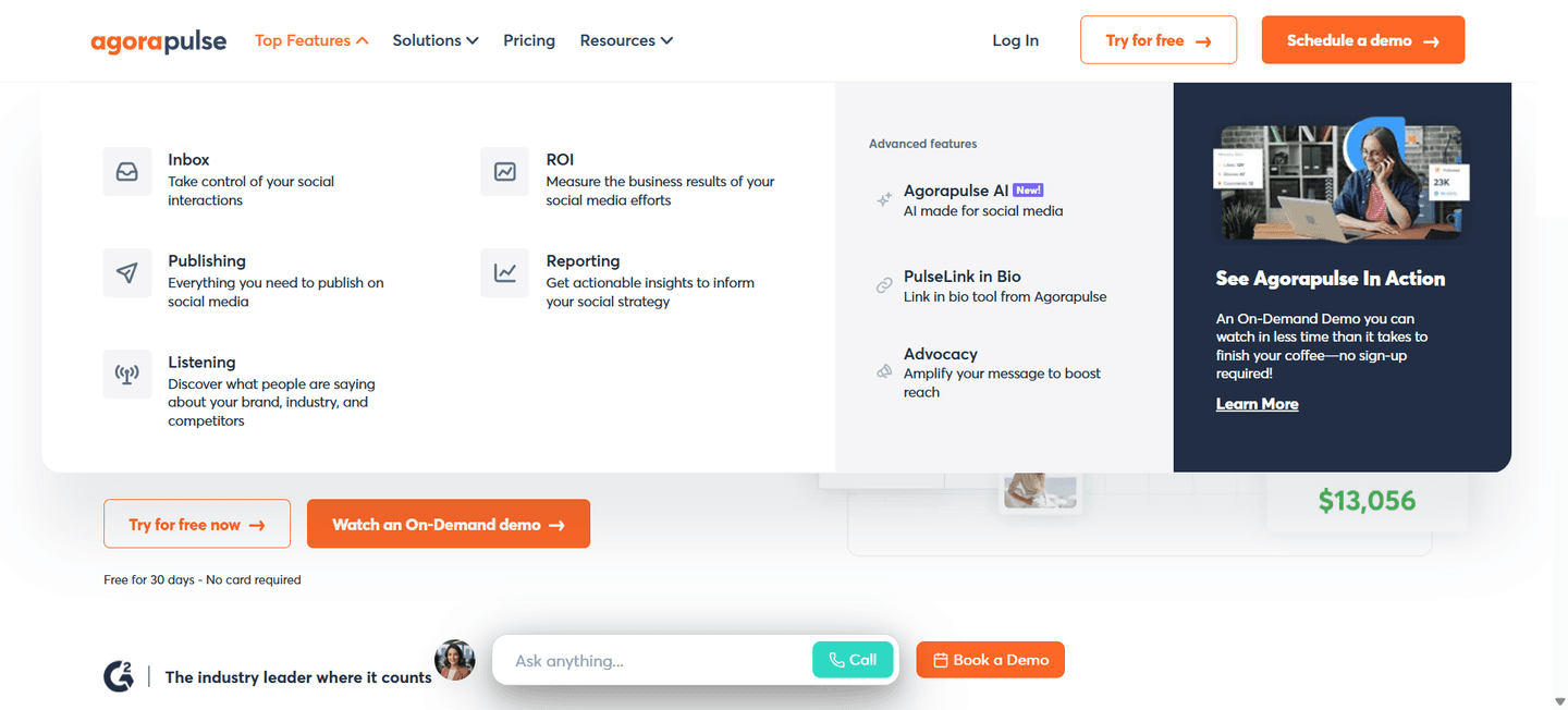 Agorapulse Navbar