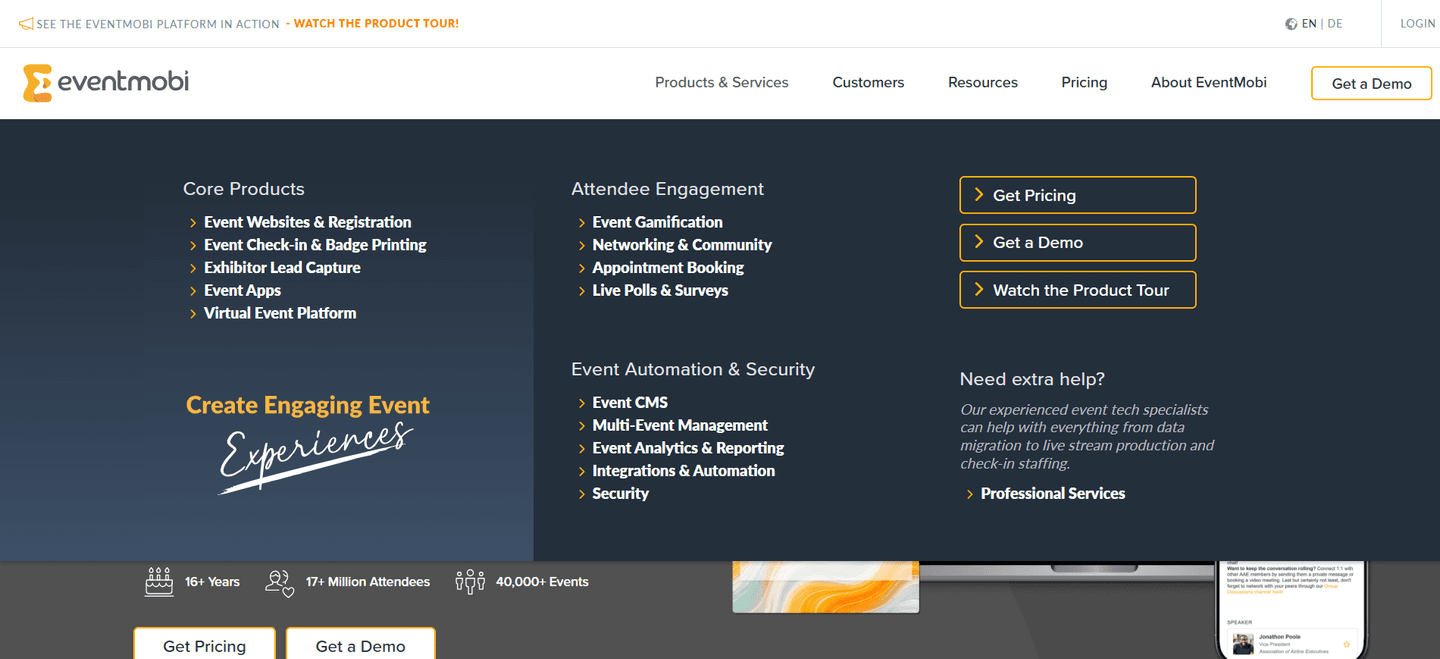 Eventmobi Navbar