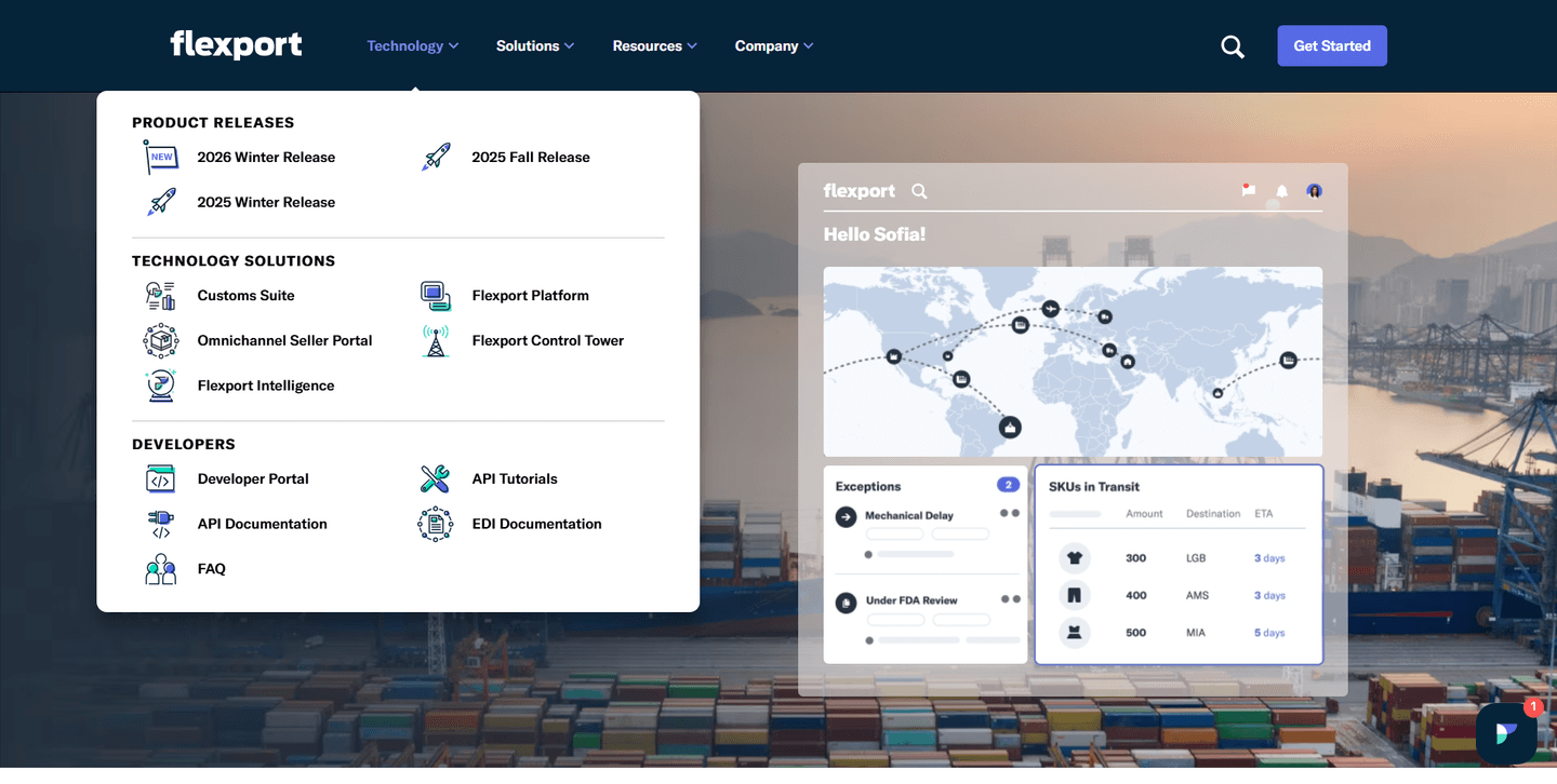 Flexport Navbar