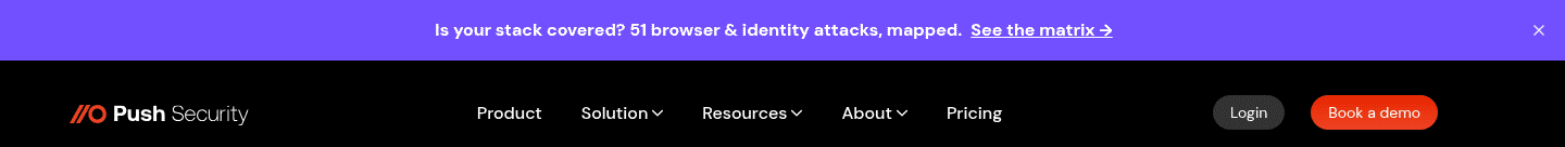 Pushsecurity Navbar