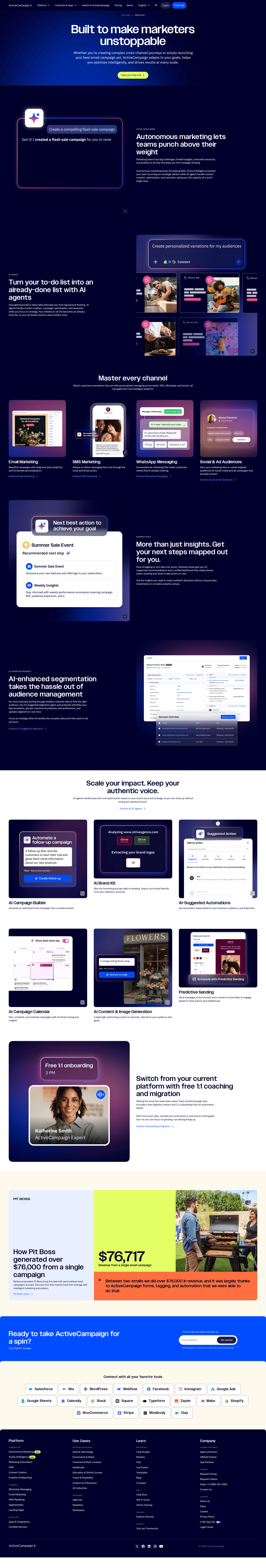 ActiveCampaign persona page